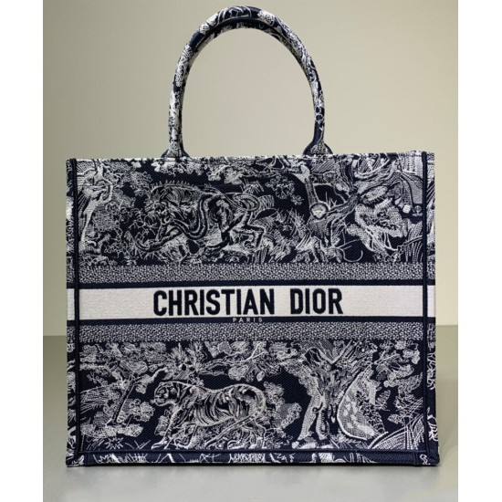 Replica Christian Dior Book Tote blu scuro Replica Christian Dior Book Tote blu scuro