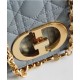 Replica Christian Dior Borsa Dior Caro grigia Replica Christian Dior Borsa Dior Caro grigia