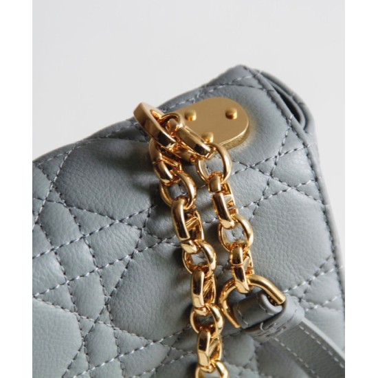 Replica Christian Dior Borsa Dior Caro grigia Replica Christian Dior Borsa Dior Caro grigia