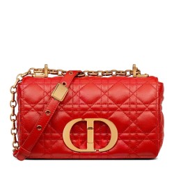 Christian Dior Borsa Dior Caro piccola rossa