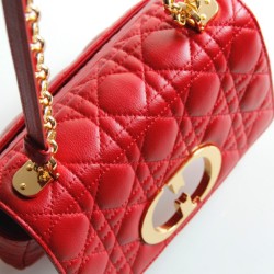 Christian Dior Borsa Dior Caro piccola rossa
