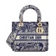 Replica Borsa Christian Dior Medium Lady D-Lite blu scuro Replica Borsa Christian Dior Medium Lady D-Lite blu scuro