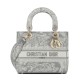 Replica Borsa Christian Dior Medium Lady D-Lite grigia Replica Borsa Christian Dior Medium Lady D-Lite grigia