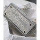 Replica Borsa Christian Dior Medium Lady D-Lite grigia Replica Borsa Christian Dior Medium Lady D-Lite grigia