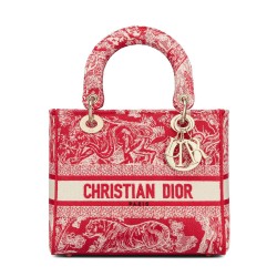 Borsa Christian Dior Medium Lady D-Lite Rossa