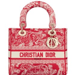 Borsa Christian Dior Medium Lady D-Lite Rossa