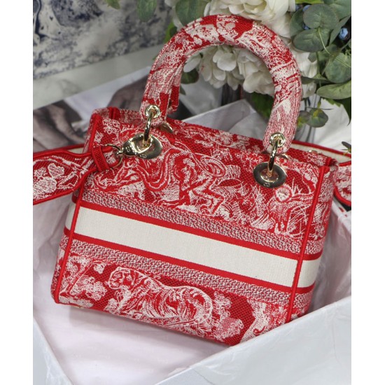 Replica Borsa Christian Dior Medium Lady D-Lite Rossa Replica Borsa Christian Dior Medium Lady D-Lite Rossa