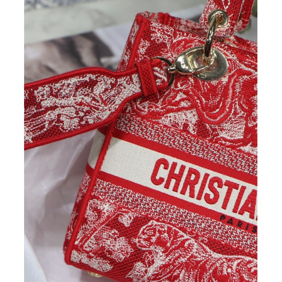 Replica Borsa Christian Dior Medium Lady D-Lite Rossa Replica Borsa Christian Dior Medium Lady D-Lite Rossa