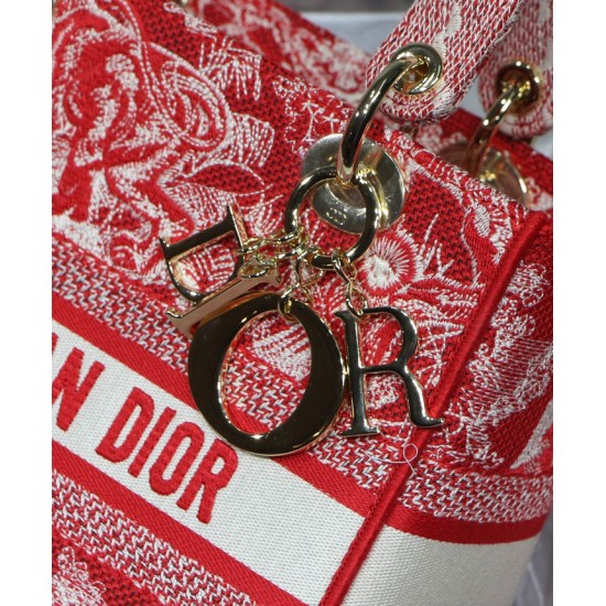 Replica Borsa Christian Dior Medium Lady D-Lite Rossa Replica Borsa Christian Dior Medium Lady D-Lite Rossa