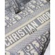 Replica Borsa Christian Dior Saddle Original Oblique in tela ricamata grigia