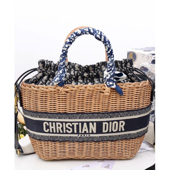 Replica Christian Dior Borsa Basket Vimini Albicocca Replica Christian Dior Borsa Basket Vimini Albicocca