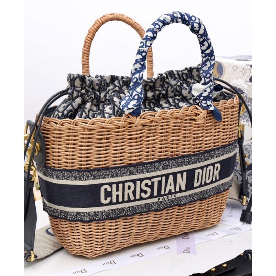 Replica Christian Dior Borsa Basket Vimini Albicocca Replica Christian Dior Borsa Basket Vimini Albicocca