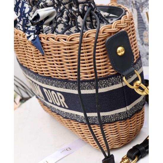 Replica Christian Dior Borsa Basket Vimini Albicocca Replica Christian Dior Borsa Basket Vimini Albicocca