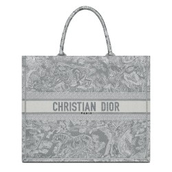 Christian Dior Book Tote grigio