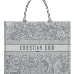 Christian Dior Book Tote grigio
