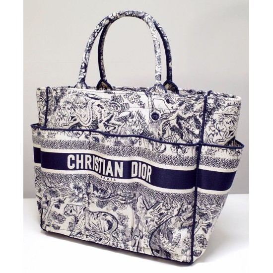 Replica Christian Dior Catherine Tote Blu scuro Replica Christian Dior Catherine Tote Blu scuro
