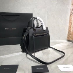 Borsa tote piccola in pelle liscia YSL Saint Laurent East Side 554116 Nera