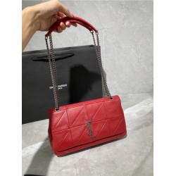 YSL Saint Laurent Jamie Medium Carre Rive Gauche Flap Bag Rossa
