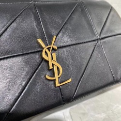 Borsa YSL Saint Laurent Jamie Medium Carre Rive Gauche Flap nera