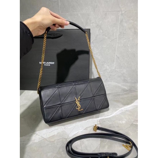 Replica Borsa YSL Saint Laurent Jamie Medium Carre Rive Gauche Flap nera Replica Borsa YSL Saint Laurent Jamie Medium Carre Rive Gauche Flap nera