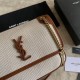 Replica Borsa media in lino YSL Saint Laurent Niki marrone Replica Borsa media in lino YSL Saint Laurent Niki marrone