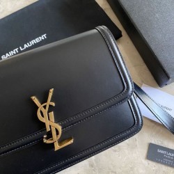 Borsa YSL Saint Laurent Solferino media con monogramma nera