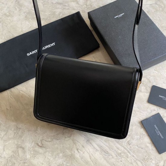 Replica Borsa YSL Saint Laurent Solferino media con monogramma nera Replica Borsa YSL Saint Laurent Solferino media con monogramma nera