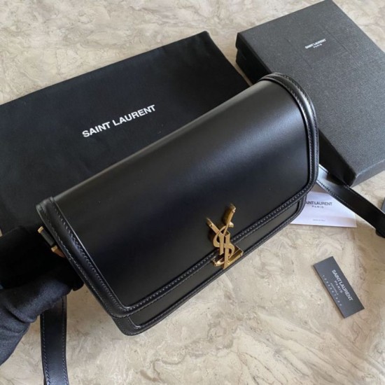 Replica Borsa YSL Saint Laurent Solferino media con monogramma nera Replica Borsa YSL Saint Laurent Solferino media con monogramma nera