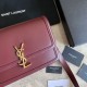 Replica YSL Saint Laurent Solferino Medium Monogram Satchel Bag Claret