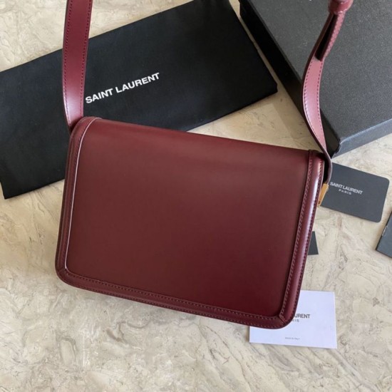 Replica YSL Saint Laurent Solferino Medium Monogram Satchel Bag Claret