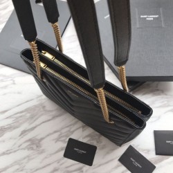 Borsa shopping YSL Saint Laurent Grain Embossed Nera