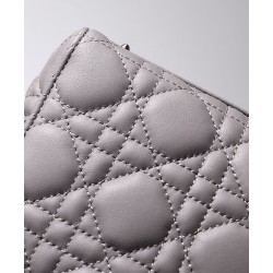 Christian Dior Borsa Lady Dior My Abcdior grigia