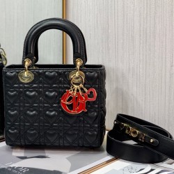 Christian Dior Borsa Dioramour My Abcdior Lady Dior Nera
