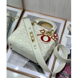 Christian Dior Dioramour My Abcdior Lady Dior Bag Crema