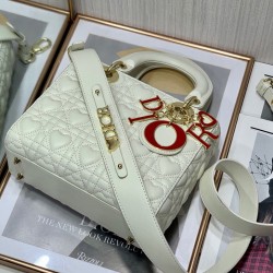 Christian Dior Dioramour My Abcdior Lady Dior Bag Crema