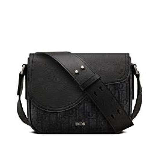 Replica Borsa messenger Christian Dior Mini Saddle nera Replica Borsa messenger Christian Dior Mini Saddle nera