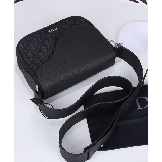 Replica Borsa messenger Christian Dior Mini Saddle nera Replica Borsa messenger Christian Dior Mini Saddle nera