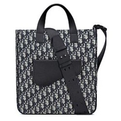 Christian Dior Saddle Tote Bag con tracolla blu scuro