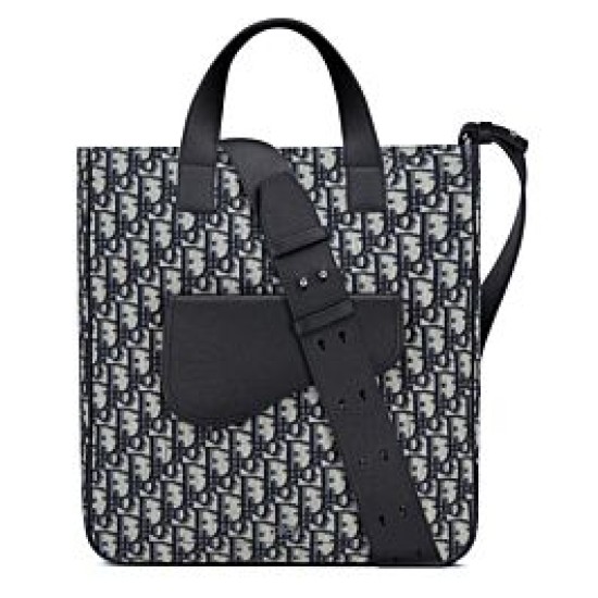 Replica Christian Dior Saddle Tote Bag con tracolla blu scuro Replica Christian Dior Saddle Tote Bag con tracolla blu scuro