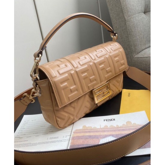 Replica Borsa Baguette in Pelle 8BR600 Albicocca