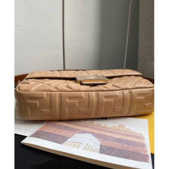 Replica Borsa Baguette in Pelle 8BR600 Albicocca