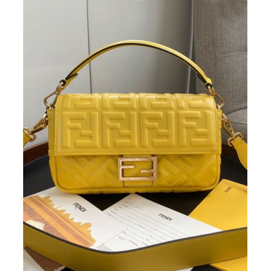 Replica Borsa in pelle baguette 8BR600 Giallo