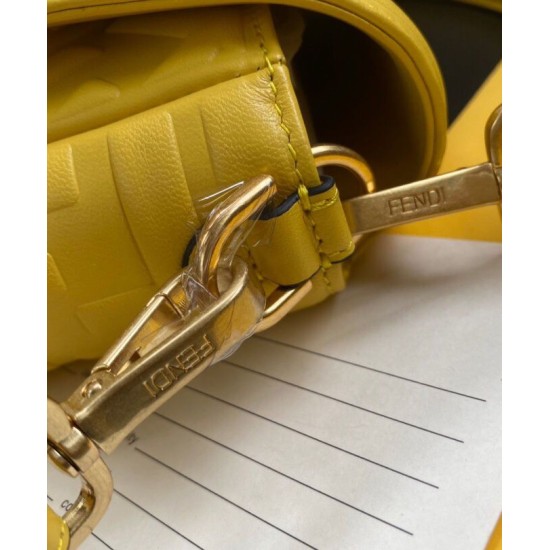 Replica Borsa in pelle baguette 8BR600 Giallo