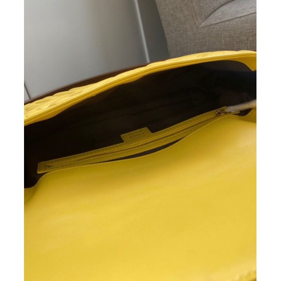 Replica Borsa in pelle baguette 8BR600 Giallo