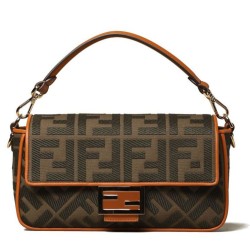 Borsa Baguette FF Canvas 8BR600 Caffè