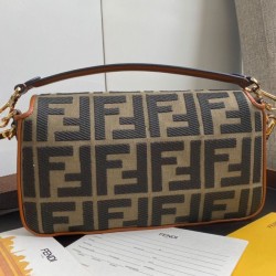 Borsa Baguette FF Canvas 8BR600 Caffè