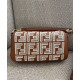 Replica Borsa Baguette In Pelle Con Ricamo FF 8BR600 Caffè Replica Borsa Baguette In Pelle Con Ricamo FF 8BR600 Caffè