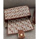 Replica Borsa Baguette In Pelle Con Ricamo FF 8BR600 Caffè Replica Borsa Baguette In Pelle Con Ricamo FF 8BR600 Caffè
