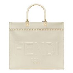 Sunshine Media Shopper In Pelle 8BH386 Crema