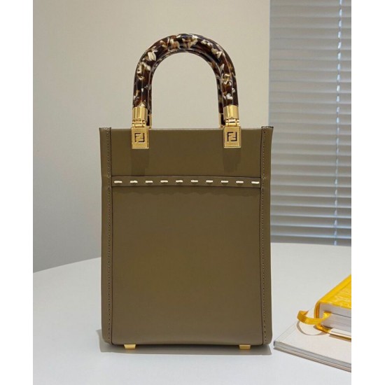 Replica Borsa Mini Sunshine Shopper in Pelle ed Elaphe 8BS051 Kaki Replica Borsa Mini Sunshine Shopper in Pelle ed Elaphe 8BS051 Kaki